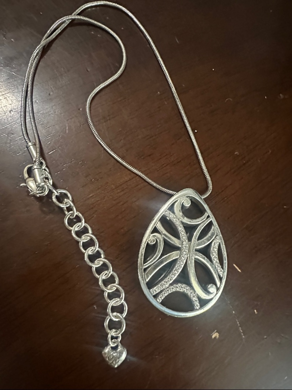 Retired Brighton Reversible Teardrop Necklace